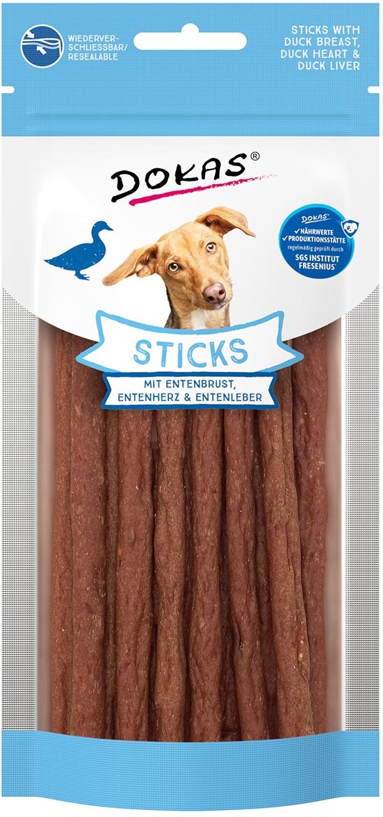 Dokas Sticks mit Entenbrust, Entenherz und Entenleber 4x60g