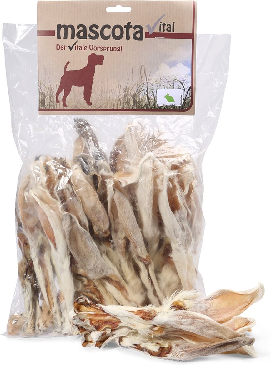 Mascota vital Kaninchenohren mit Fell 500g