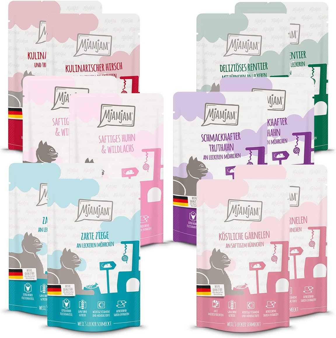 MjAMjAM Quetschie Probierpaket 5 12x125g