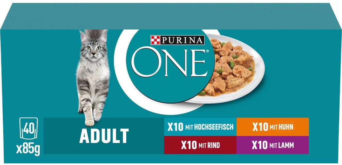 PURINA ONE Adult in Sauce Sorten-Mix 40x85g