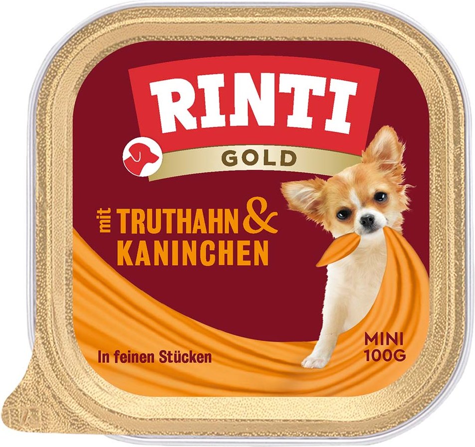 Rinti Hunde-Nassfutter Gold Mini Truthahn & Kaninchen 48x100g