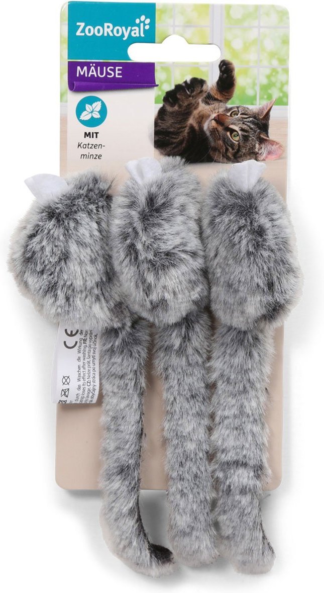 ZooRoyal Spielmäuse mit Katzenminze 3er Set