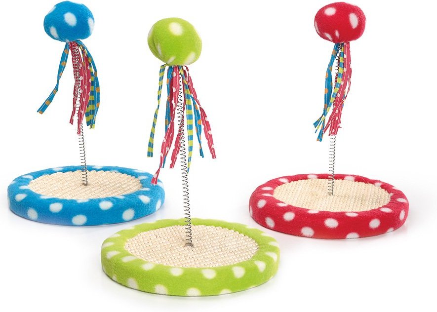 Beeztees Petti Spielball mit Feder sortiert 18,5×26 cm