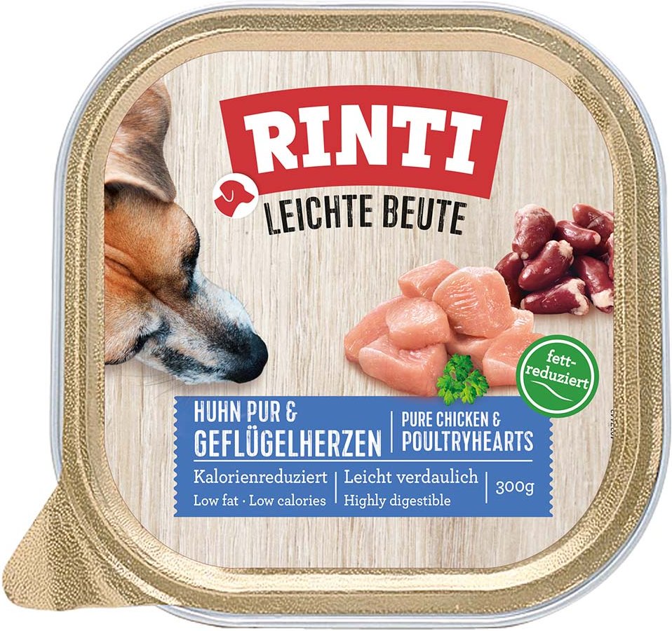 Rinti Leichte Beute Huhn pur & Geflügelherzen 9x300g