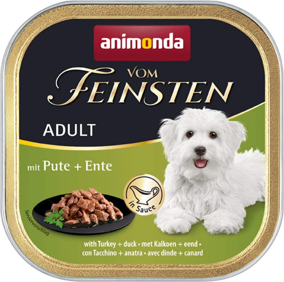 animonda vom Feinsten Adult Pute + Ente in Sauce 22x150g
