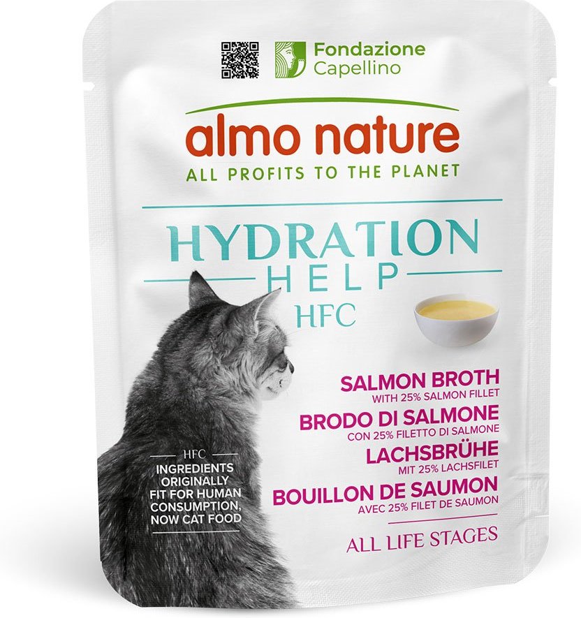 Almo Nature Hydration Help Brühe Lachs Filet 24x50g