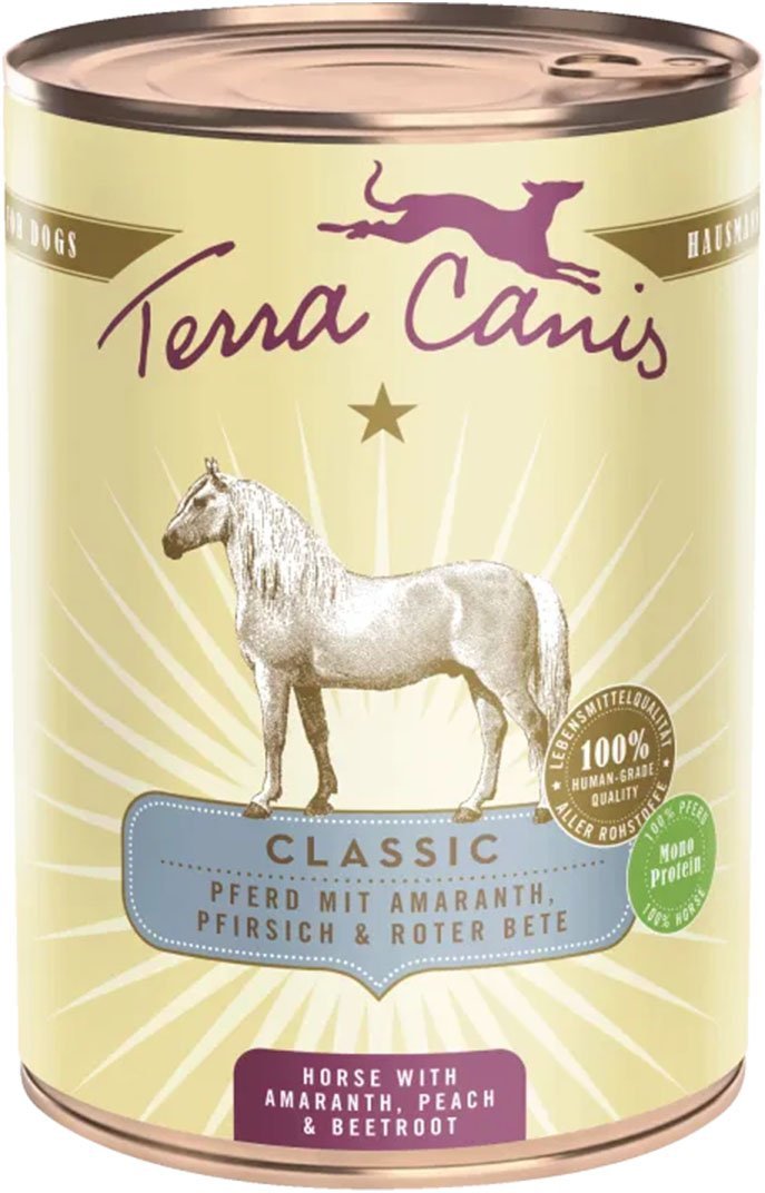 Terra Canis CLASSIC Pferd mit Amaranth, Pfirsich und Roter Bete 12x400g