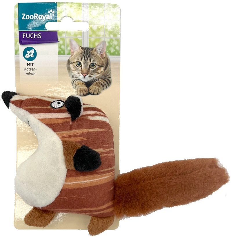 ZooRoyal Katzenspielzeug Fuchs mit Katzenminze