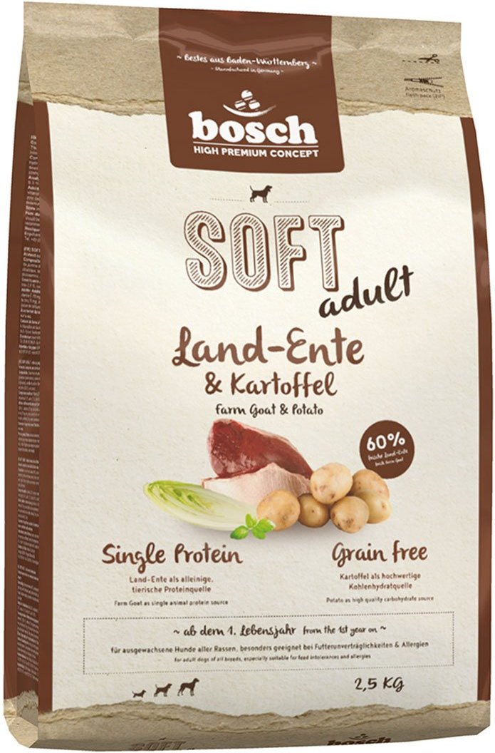 Bosch SOFT Hunde-Trockenfutter Land-Ente & Kartoffel 2,5kg