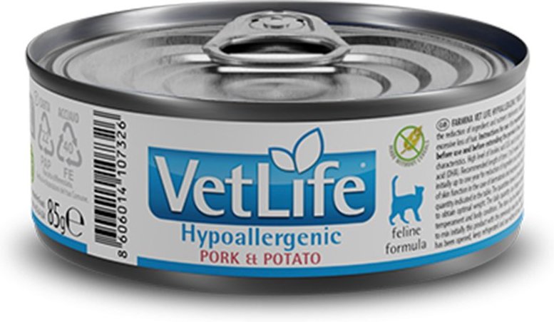 Farmina Vet Life Cat Hypoallergenic Schwein & Kartoffel 12x85g