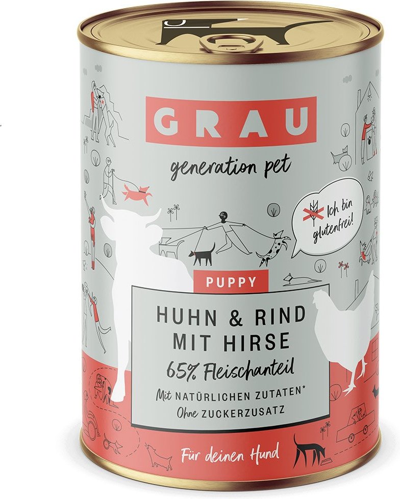 GRAU Puppy/Junior Huhn & Rind 6x400g
