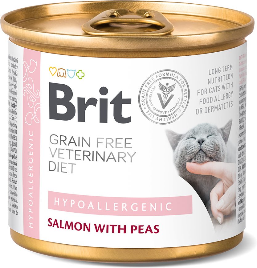 Brit Vet Diet Cat Cans Hypoallergenic 6x200 g