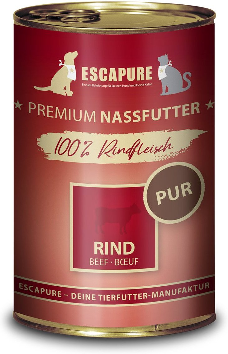 ESCAPURE Nassfutter Rind PUR 6x400g