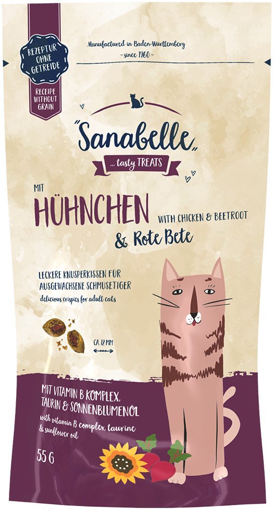 Sanabelle Knusperkissen Huhn & Rote Beete 5x55g