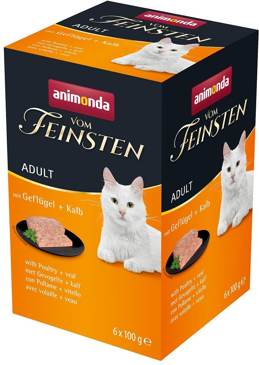 animonda vom Feinsten Adult mit Geflügel + Kalb 32x100g