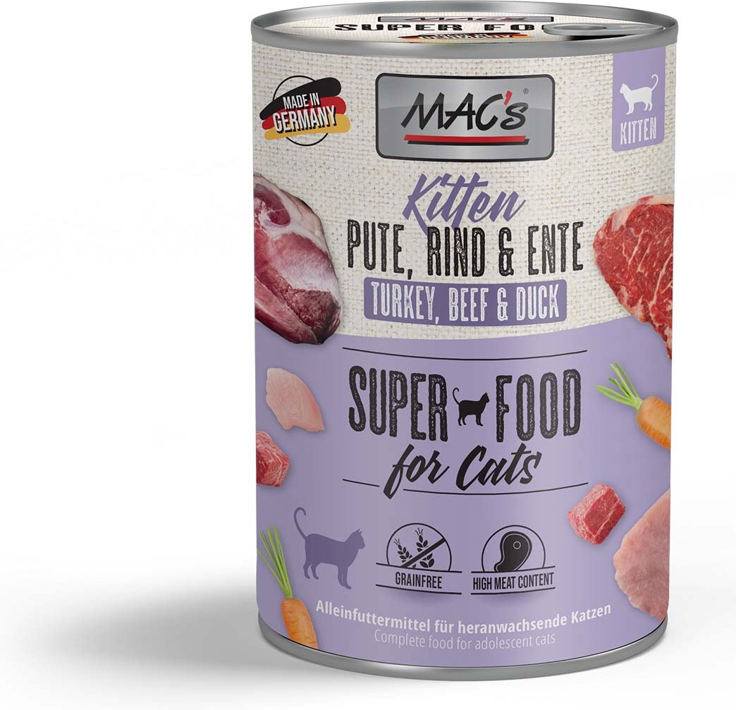 MAC's Cat Kitten Pute, Rind & Ente 6x400g
