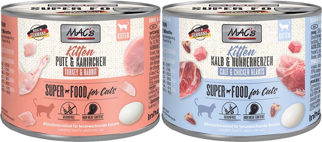 MAC's Cat Fleischmenü Kitten Mixpaket 12x200g