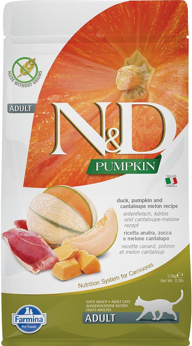 N&D Cat Pumpkin Adult mit Ente, Kürbis & Melone 1,5kg