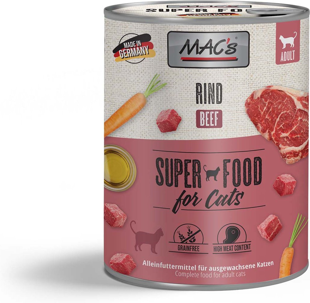 MAC's Cat Fleischmenü mit Rind 6x800g