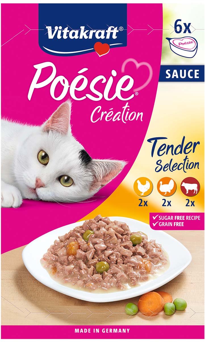 Vitakraft Poésie Multipack Herzschale Sauce 6x85g