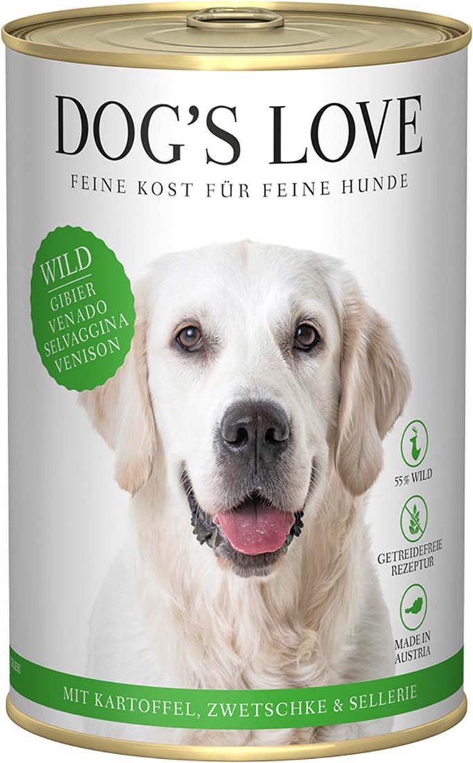 Dog's Love Classic Wild mit Kartoffel, Zwetschge und Sellerie 6x400g