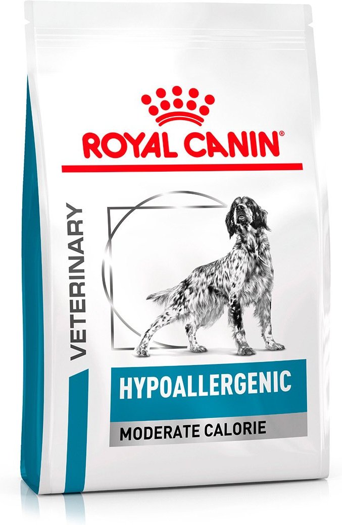 Thumbnail - ROYAL CANIN® Veterinary HYPOALLERGENIC MODERATE CALORIE Trockenfutter für Hunde 14kg