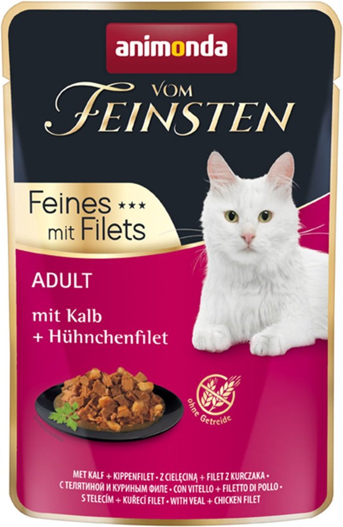 animonda vom Feinsten Adult mit Kalb + Hühnchenfilet 36x85g