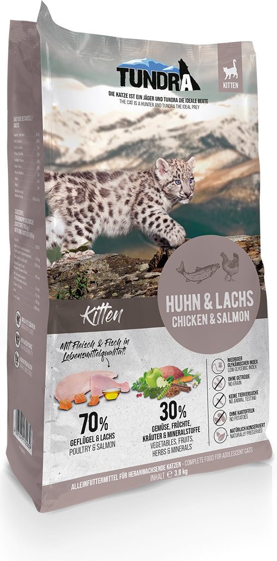 Tundra Cat Kitten Huhn & Lachs 2x3,8kg