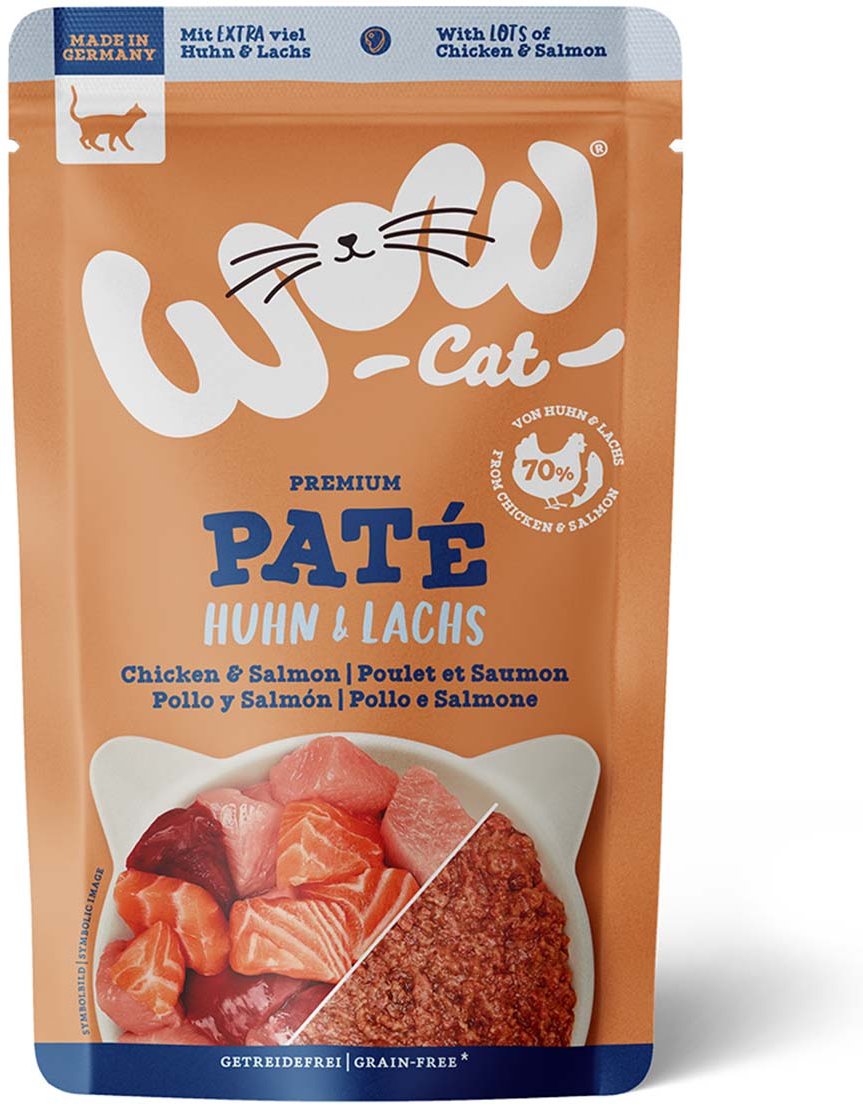 WOW CAT Adult Huhn & Lachs 12x125g