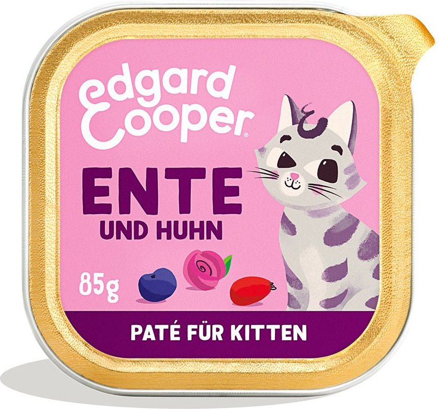 Edgard & Cooper Paté Kitten Freilaufente & Freilaufhuhn 8x85g