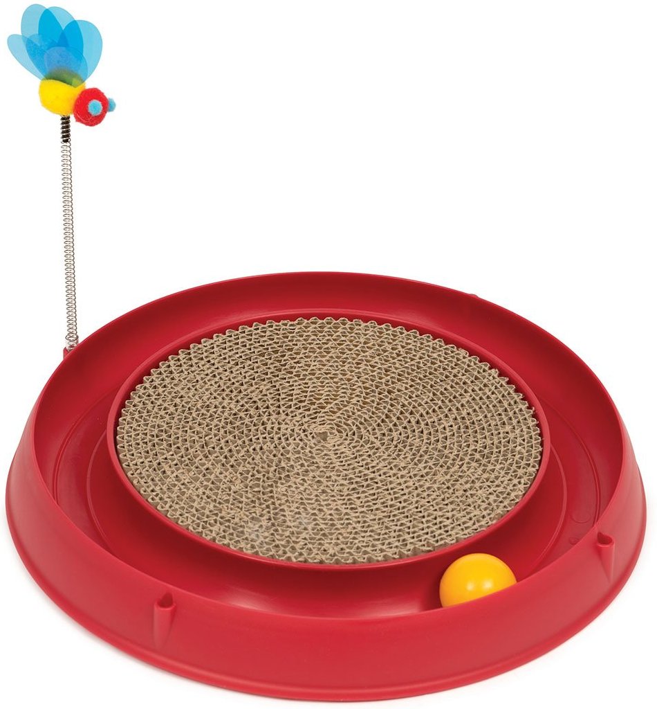 Catit Play 3in1 Circuit Ball Spielzeug mit Kratzmatte
