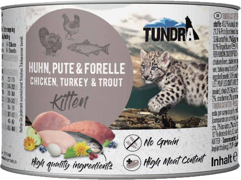 Tundra Cat Kitten Huhn, Pute & Forelle 6x200g
