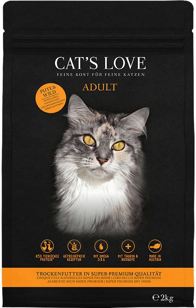 CAT'S LOVE Trocken Adult Pute & Wild 2kg