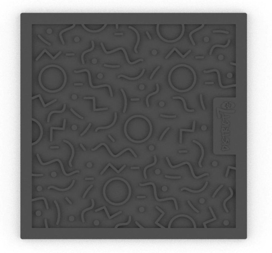 District 70 QUEST Schleckmatte dunkelgrau 28x28 cm