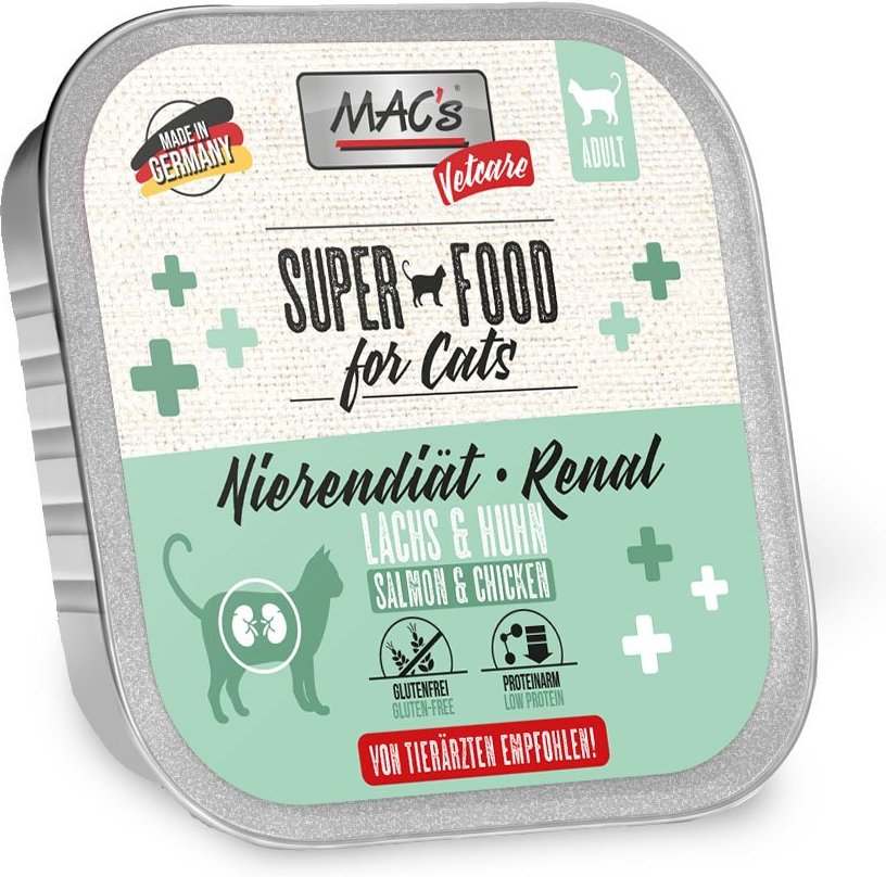 MAC's Cat Vetcare Lachs und Huhn Nierendiät 16x100g