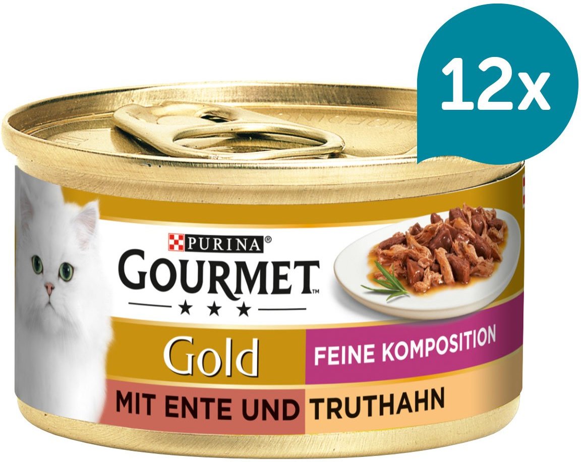 GOURMET Gold Feine Komposition mit Ente und Truthahn 12x85g