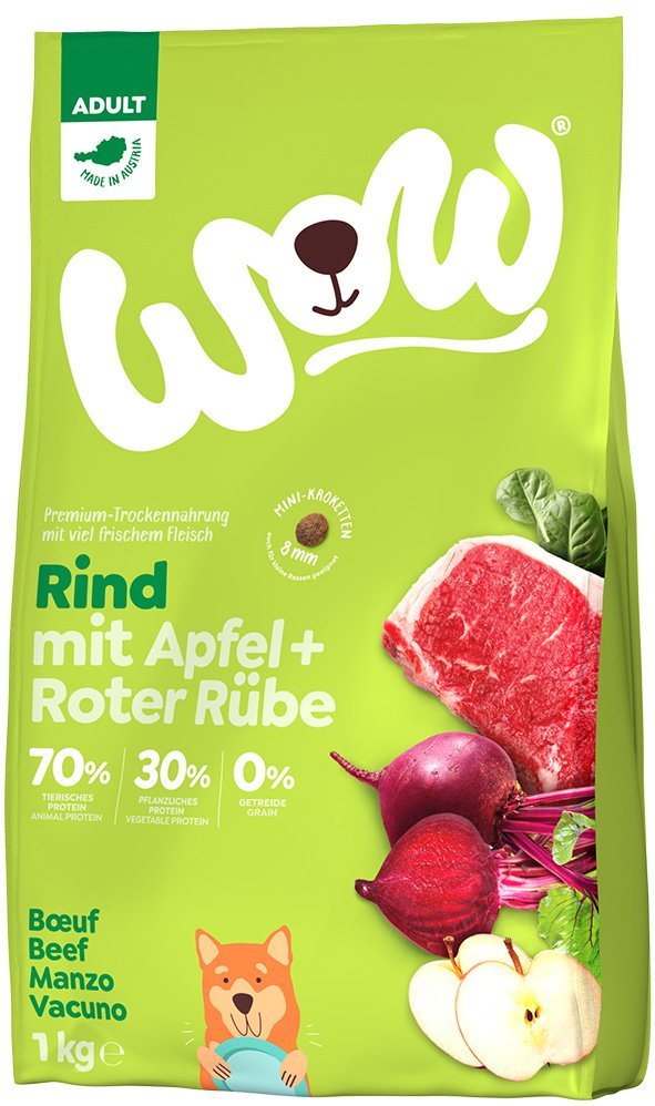 WOW Minis Adult Rind mit Apfel und Roter Rübe 1kg