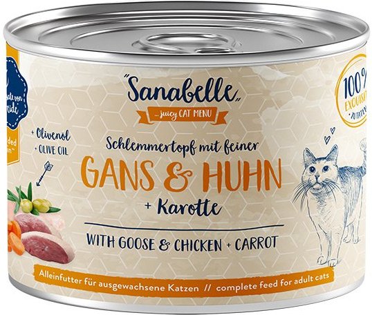 Sanabelle Schlemmertopf mit Gans & Huhn 6x180g