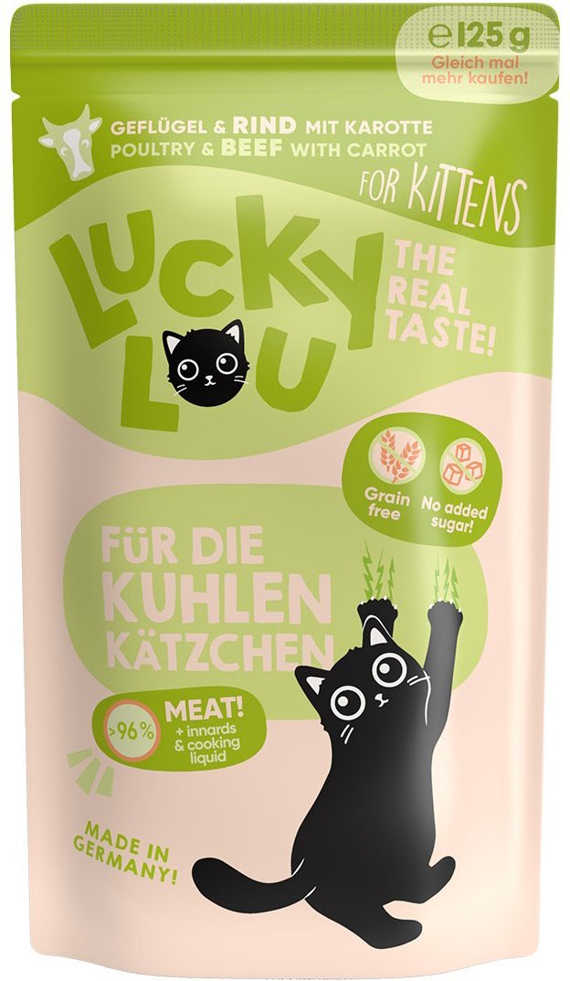 Lucky Lou Lifestage Kitten Geflügel & Rind 16x125g