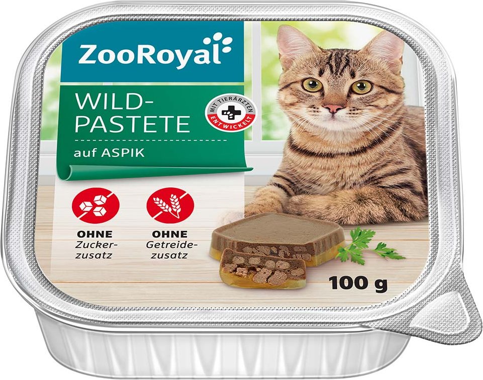 ZooRoyal Wildpastete auf Aspik 16x100g