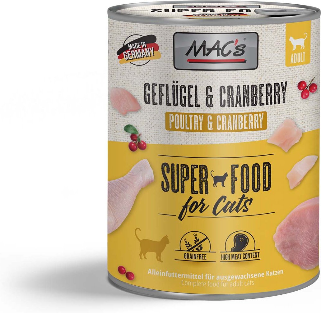 Thumbnail - MAC's CAT Geflügel & Cranberry 12x800g