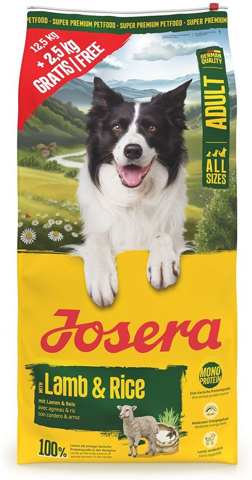 Josera All Sizes Adult Lamb & Rice 12,5 kg + 2,5 kg