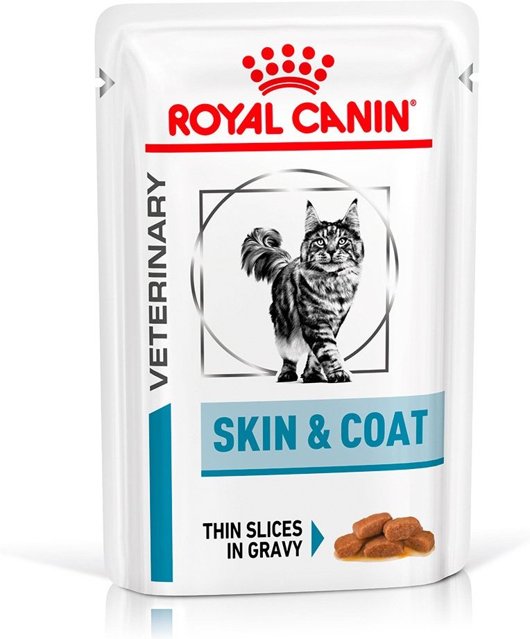 ROYAL CANIN Veterinary SKIN & COAT Nassfutter für Katzen 12x85g