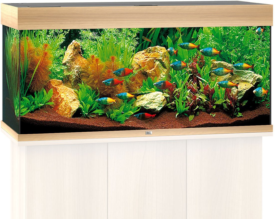 Juwel Rio 180 LED Komplett Aquarium ohne Schrank helles holz