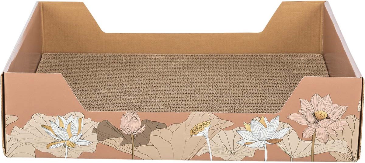 TRIXIE Kratzpappe Floral mit Katzenminze Rost