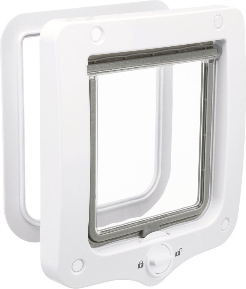 Trixie 2-Wege Katzenklappe 20 x 22 cm weiß