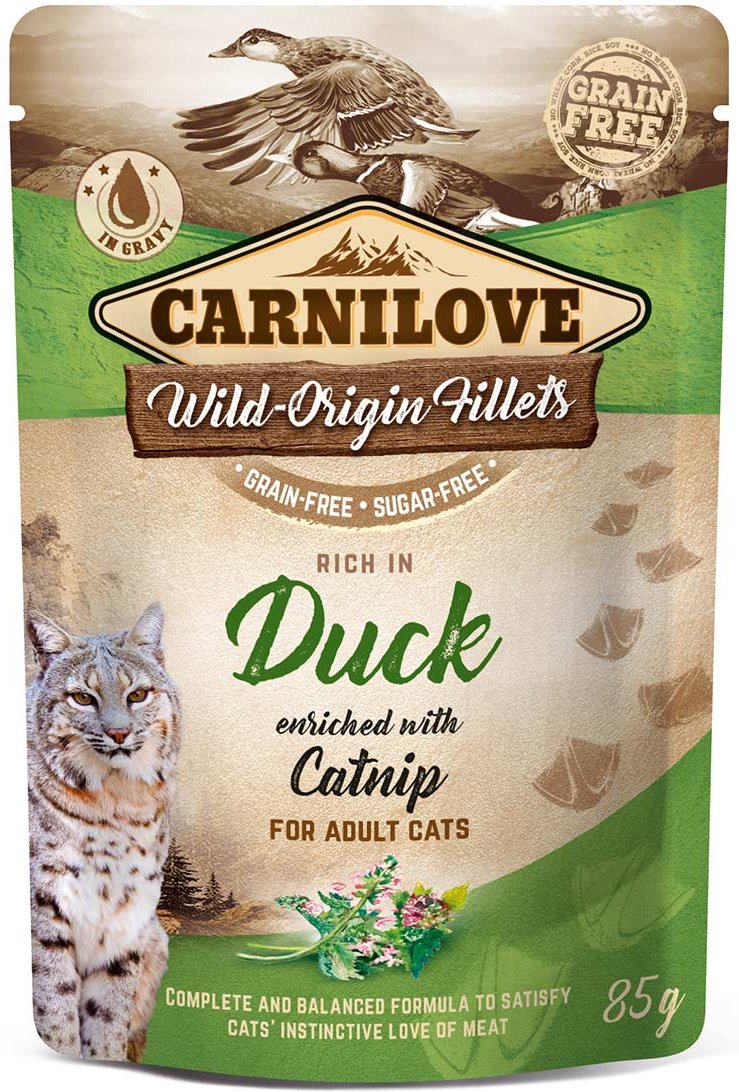 Carnilove Cat Pouch Ragout - Duck enriched with Catnip 24x85g