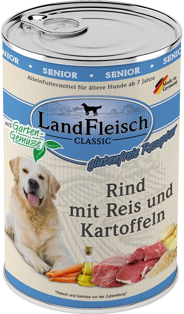 LandFleisch Dog Classic Senior Rind, Reis & Kartoffeln 6x400g
