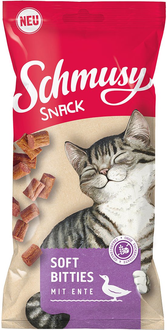 Schmusy Snack Soft Bitties mit Ente 60g