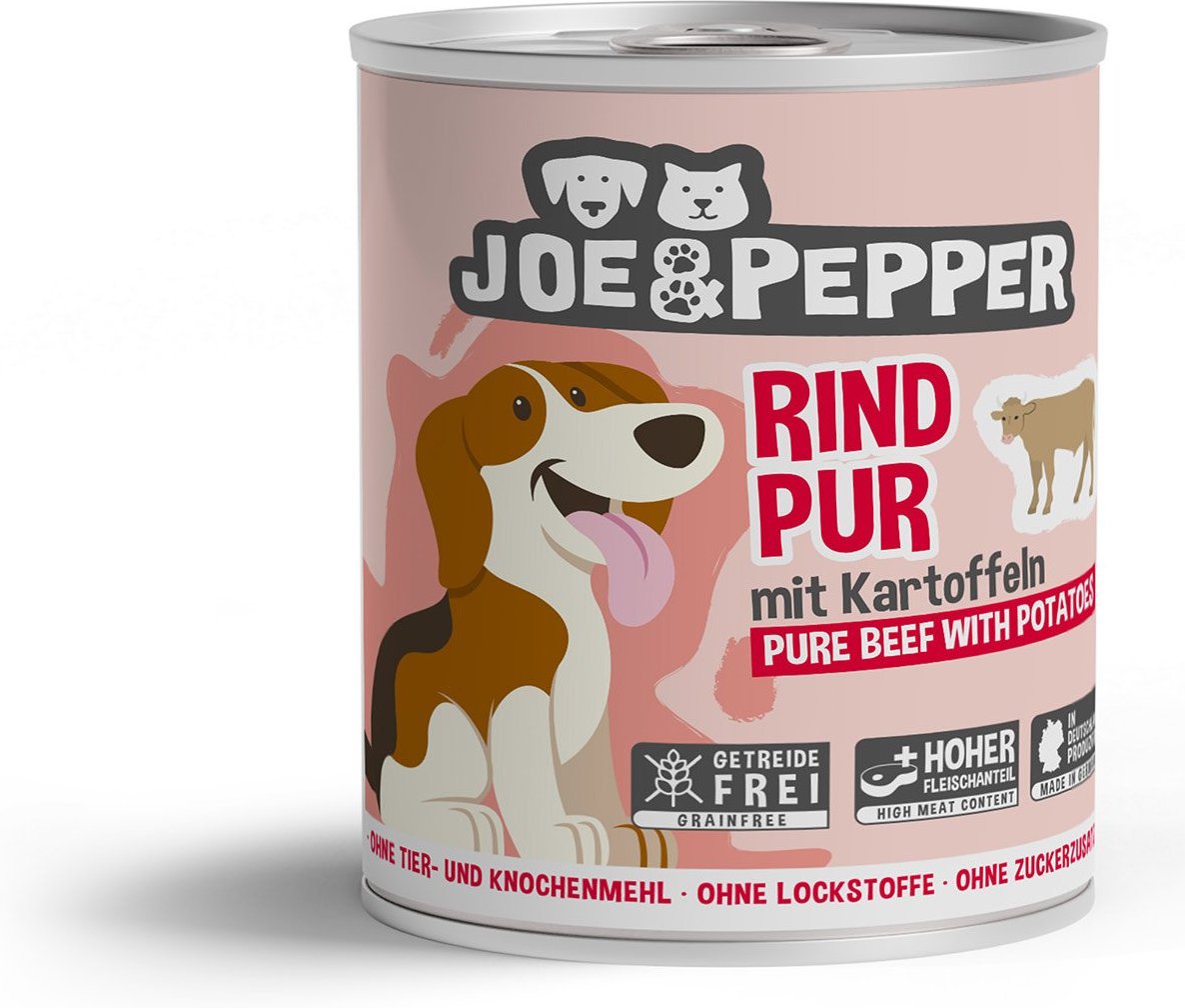 Joe & Pepper Dog Rind pur mit Kartoffeln 6x800g